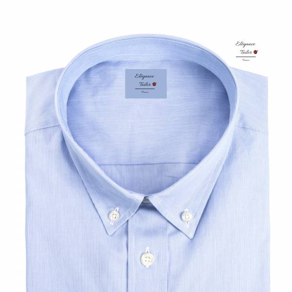 Chemise homme bleu à col américain Modèle 5069