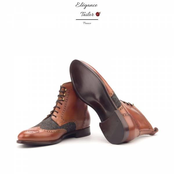 Les Brogue militaire de chez Elegance Tailor Toulon vue de face