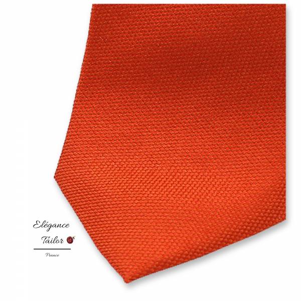 Cravate homme chic Rouge Orange  de chez Elégance Tailor Toulon