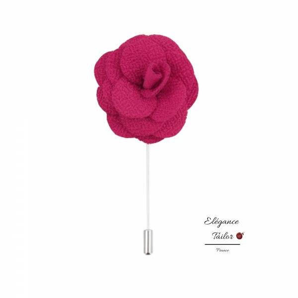 Fleur de Boutonnière - Fuchsia de chez Elégance Tailor Toulon